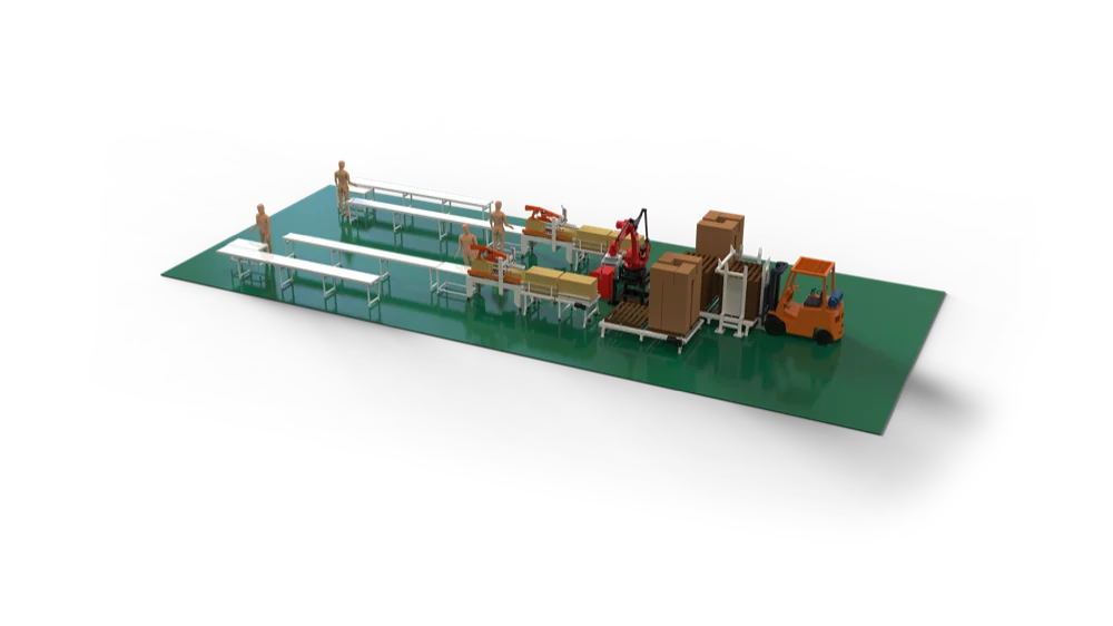 Robot Palletizing: Stack More, Lift Less